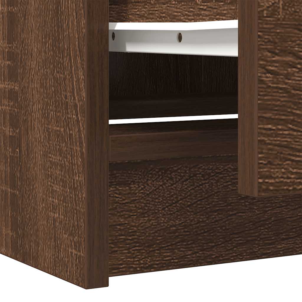 Meuble TV chêne marron 40x35x54 cm bois d'ingénierie - XIOS