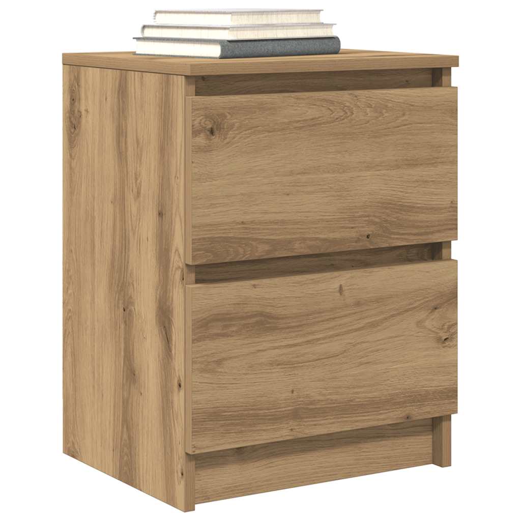 Meuble TV chêne artisanal 40x35x54 cm bois d'ingénierie - XIOS