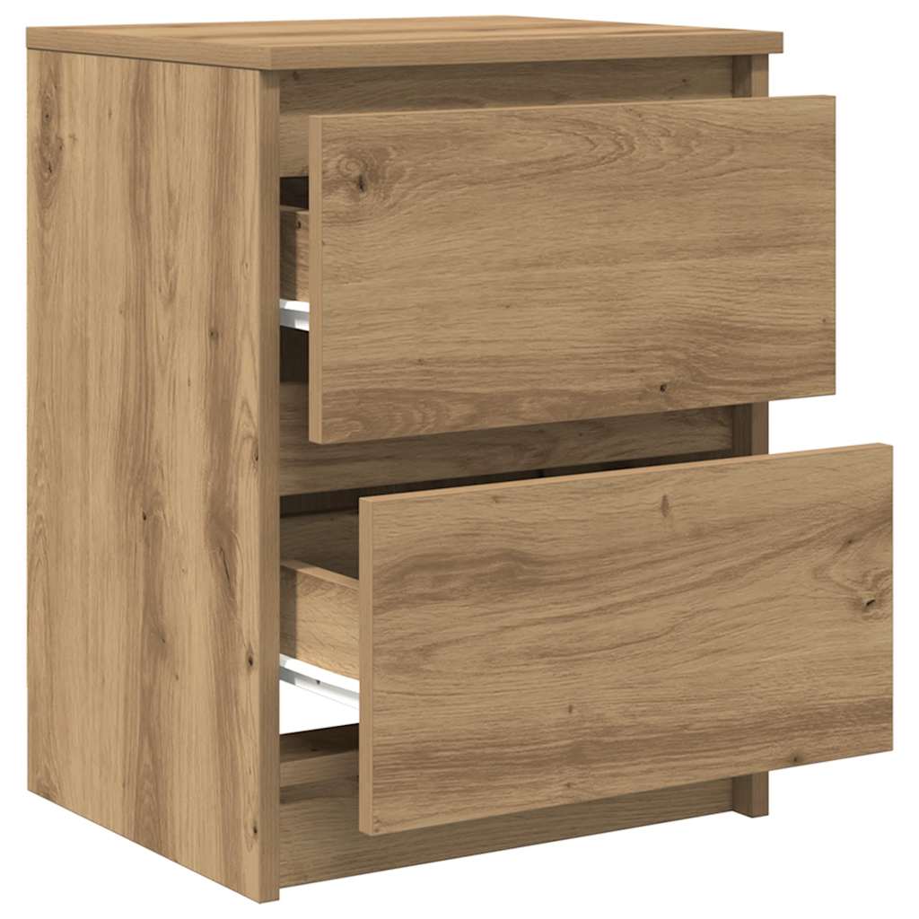 Meuble TV chêne artisanal 40x35x54 cm bois d'ingénierie - XIOS