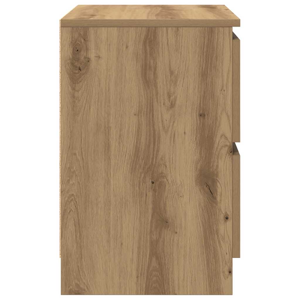 Meuble TV chêne artisanal 40x35x54 cm bois d'ingénierie - XIOS