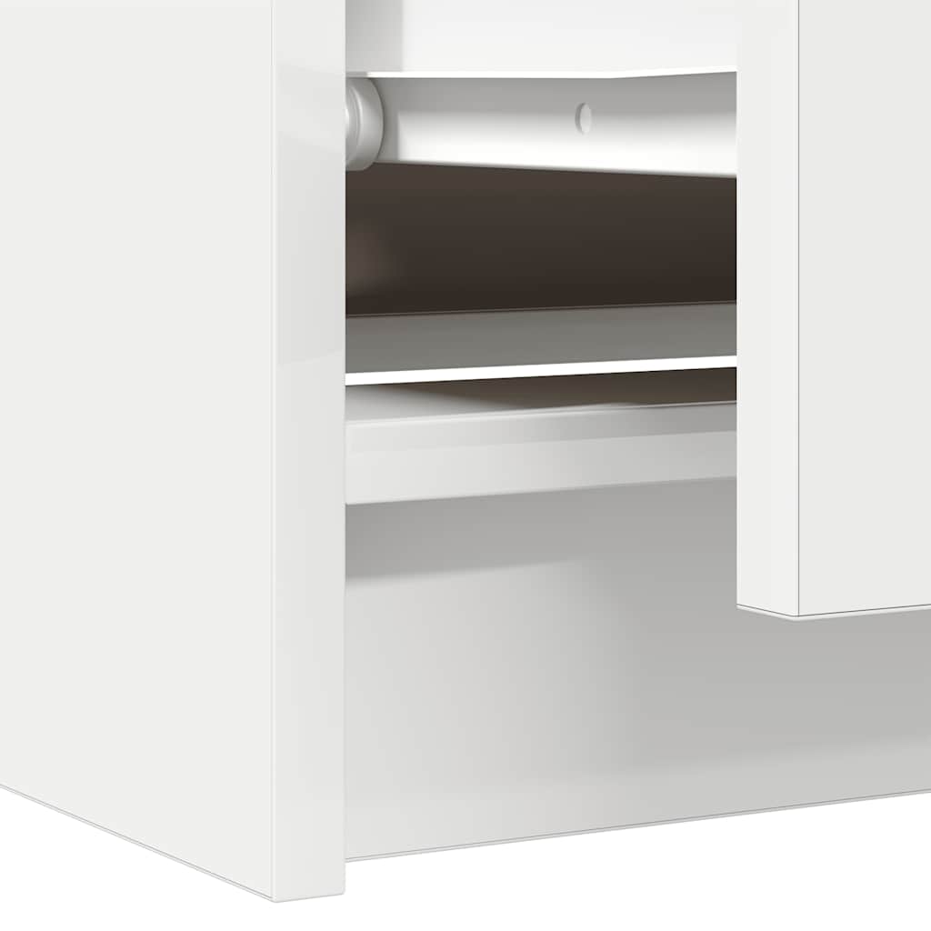 Meuble TV blanc 60x35x54 cm bois d'ingénierie - XIOS