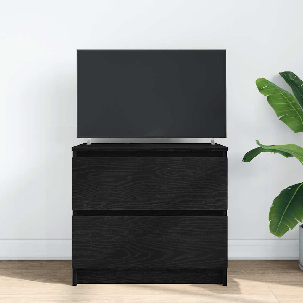 Meuble TV noir 60x35x54 cm bois d'ingénierie - XIOS