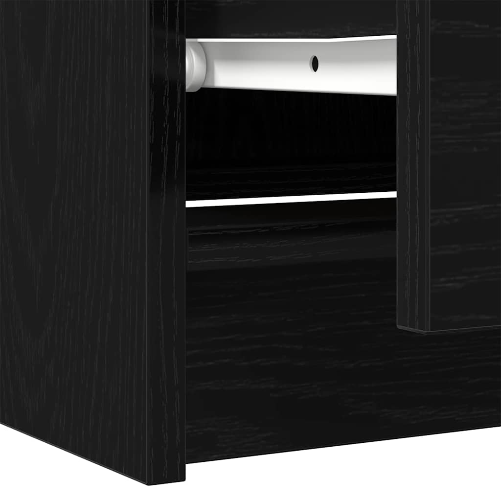 Meuble TV noir 60x35x54 cm bois d'ingénierie - XIOS