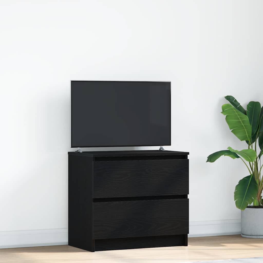 Meuble TV noir 60x35x54 cm bois d'ingénierie - XIOS