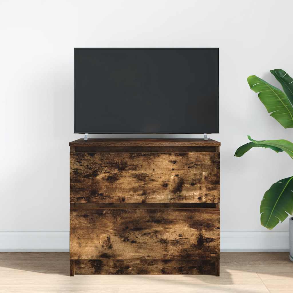 Meuble TV chêne fumé 60x35x54 cm bois d'ingénierie - XIOS