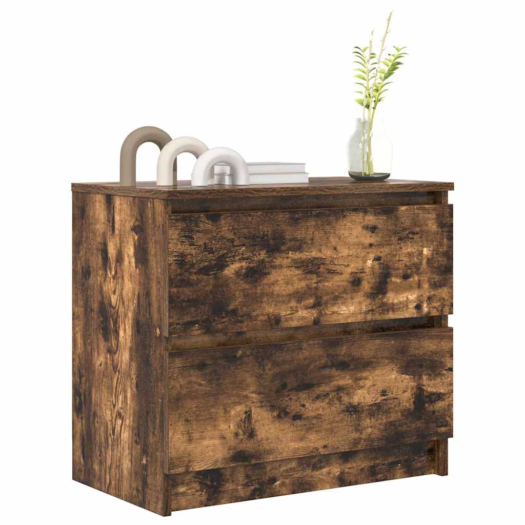 Meuble TV chêne fumé 60x35x54 cm bois d'ingénierie - XIOS