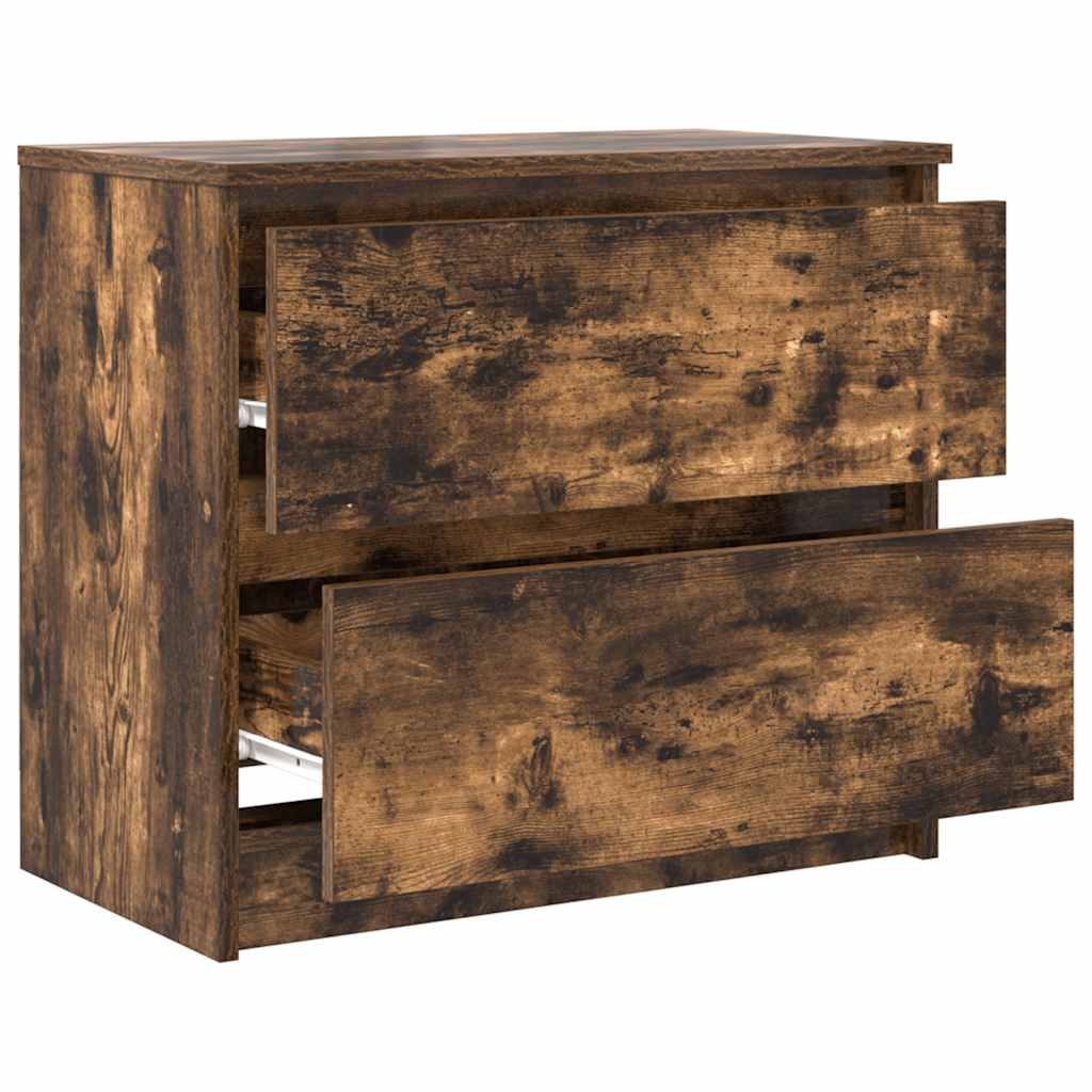 Meuble TV chêne fumé 60x35x54 cm bois d'ingénierie - XIOS