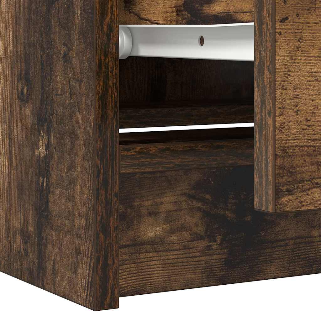 Meuble TV chêne fumé 60x35x54 cm bois d'ingénierie - XIOS