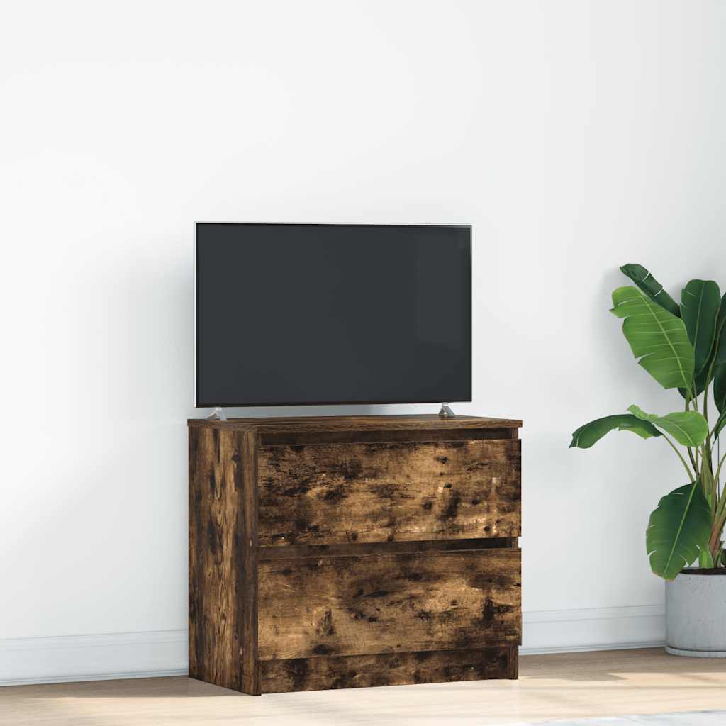 Meuble TV chêne fumé 60x35x54 cm bois d'ingénierie - XIOS