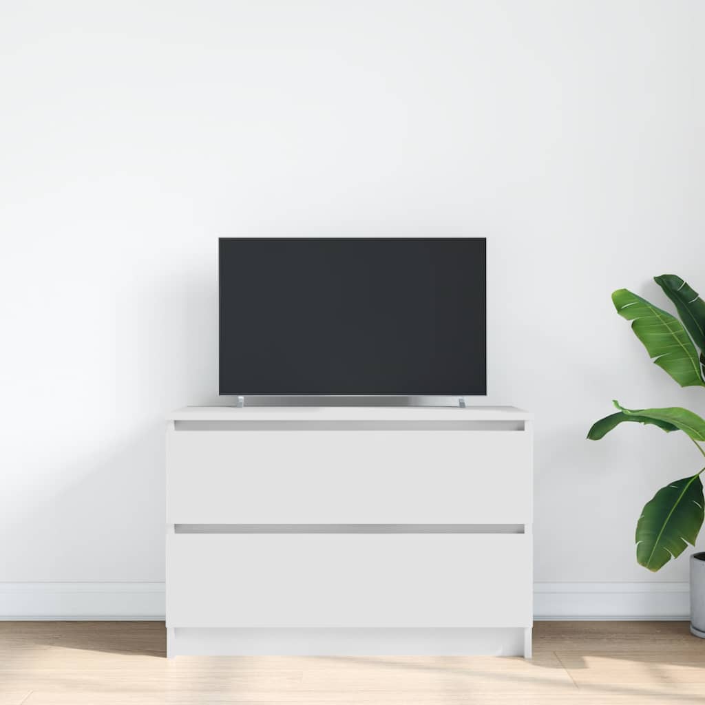 Meuble TV blanc 80x35x54 cm bois d'ingénierie - XIOS