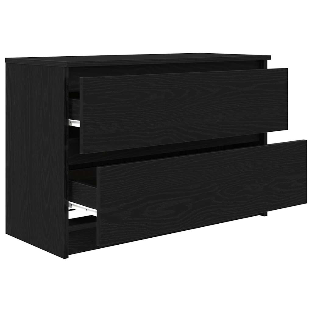 Meuble TV noir 80x35x54 cm bois d'ingénierie - XIOS