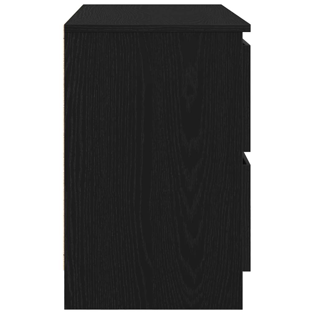 Meuble TV noir 80x35x54 cm bois d'ingénierie - XIOS