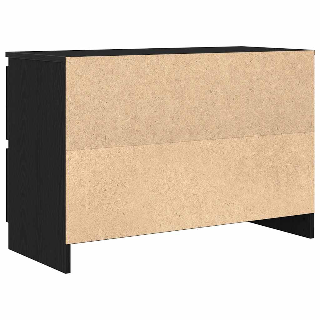 Meuble TV noir 80x35x54 cm bois d'ingénierie - XIOS
