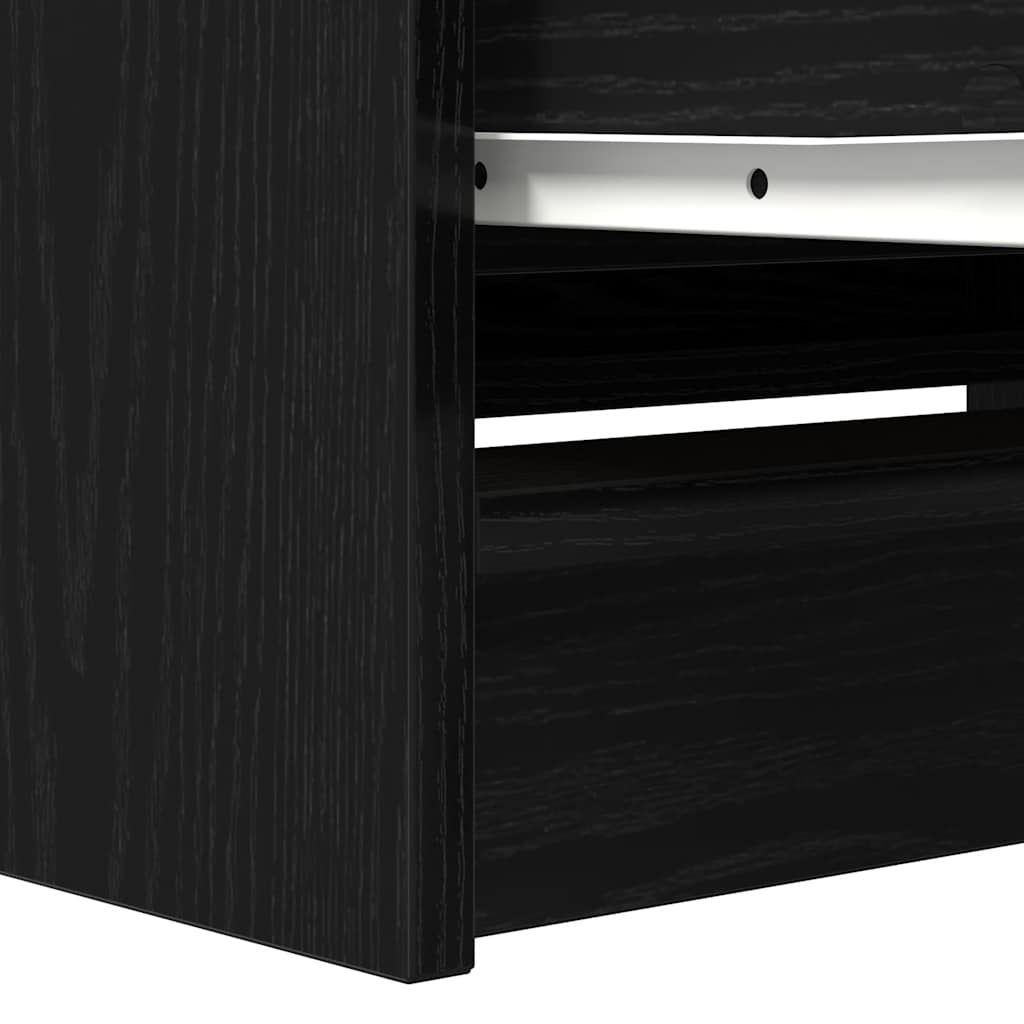 Meuble TV noir 80x35x54 cm bois d'ingénierie - XIOS