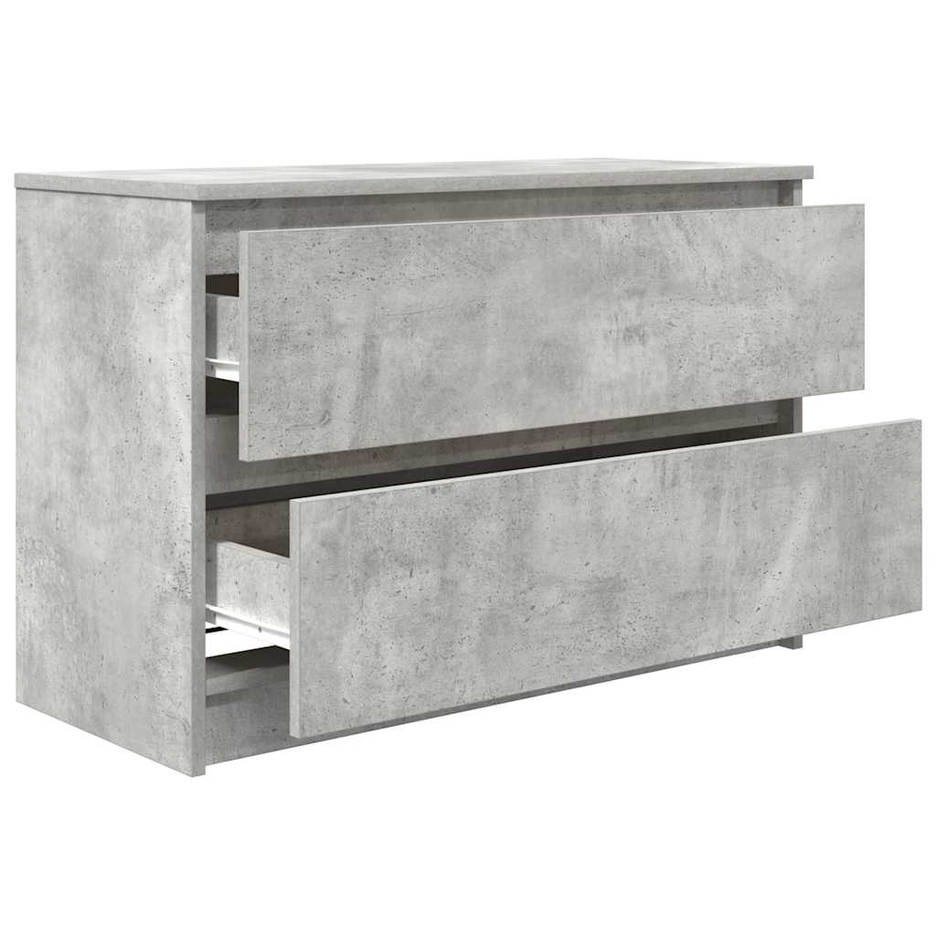 Meuble TV gris béton 80x35x54 cm bois d'ingénierie - XIOS