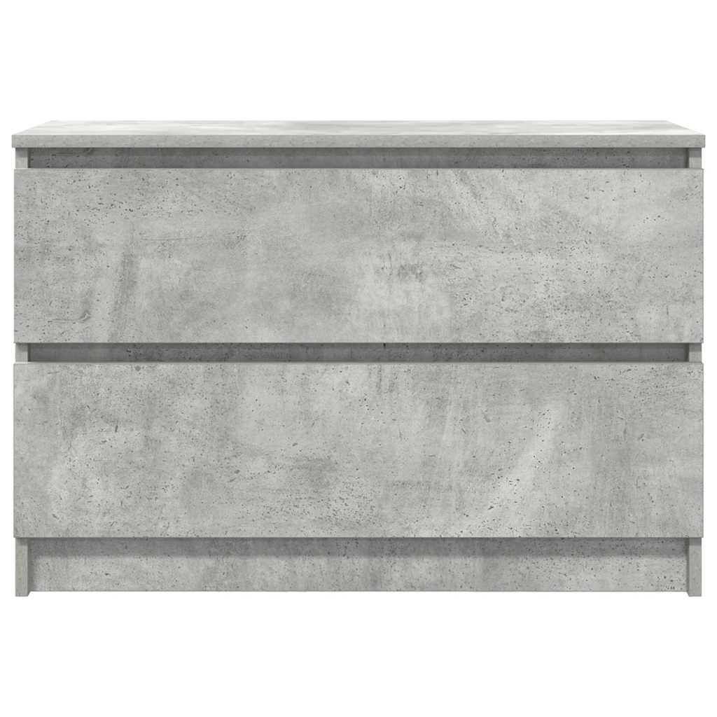 Meuble TV gris béton 80x35x54 cm bois d'ingénierie - XIOS