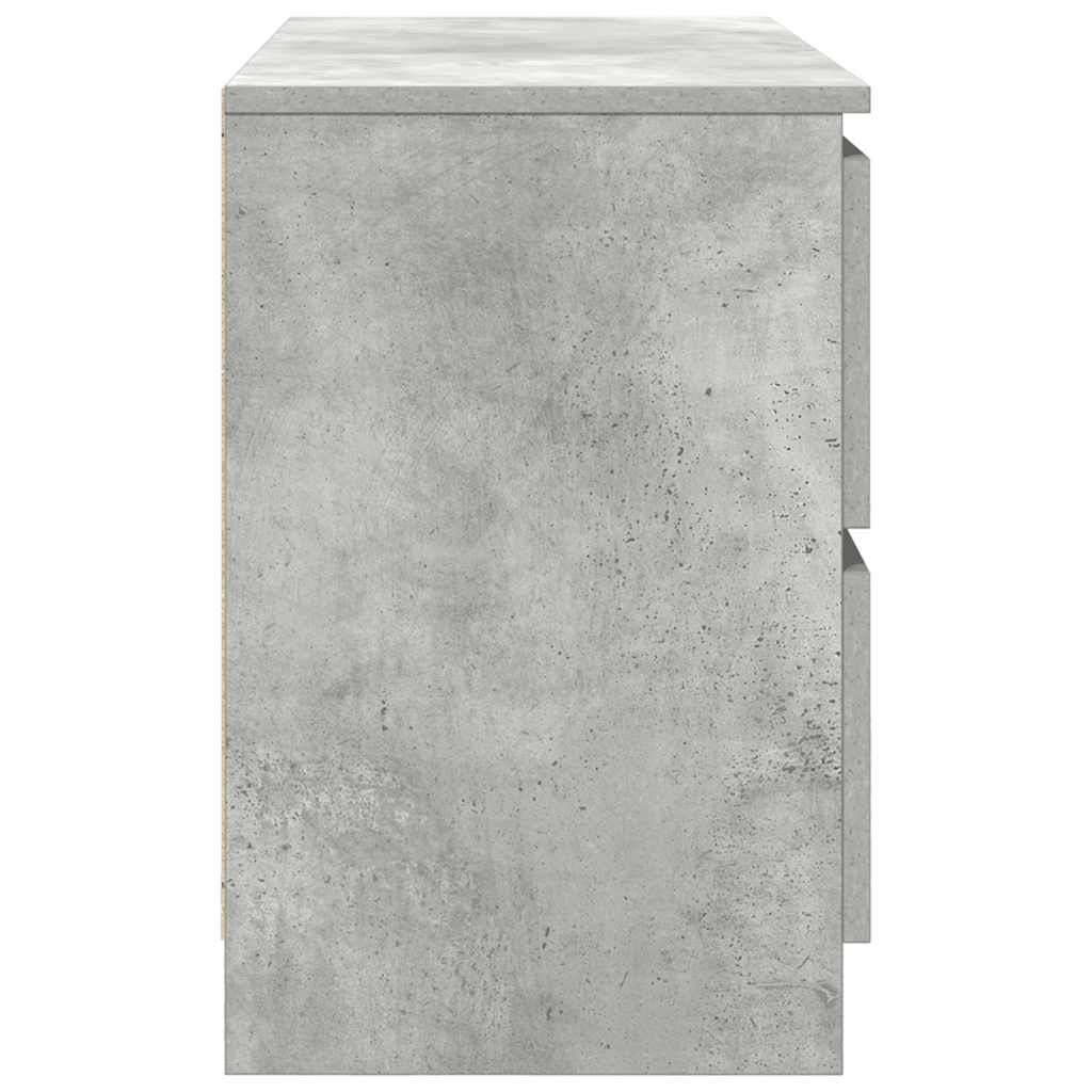 Meuble TV gris béton 80x35x54 cm bois d'ingénierie - XIOS
