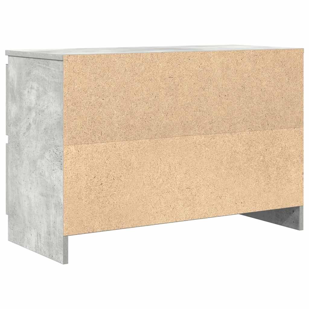 Meuble TV gris béton 80x35x54 cm bois d'ingénierie - XIOS