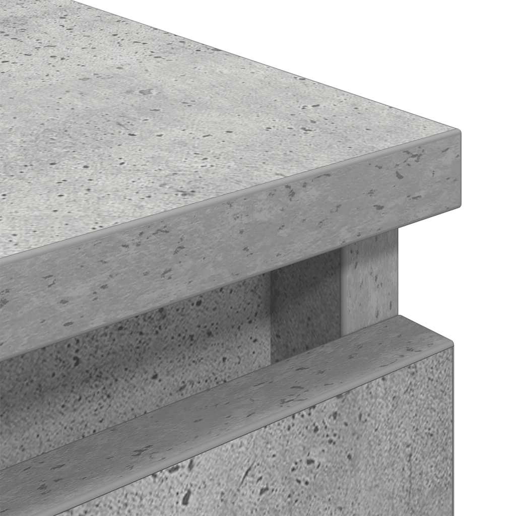 Meuble TV gris béton 80x35x54 cm bois d'ingénierie - XIOS
