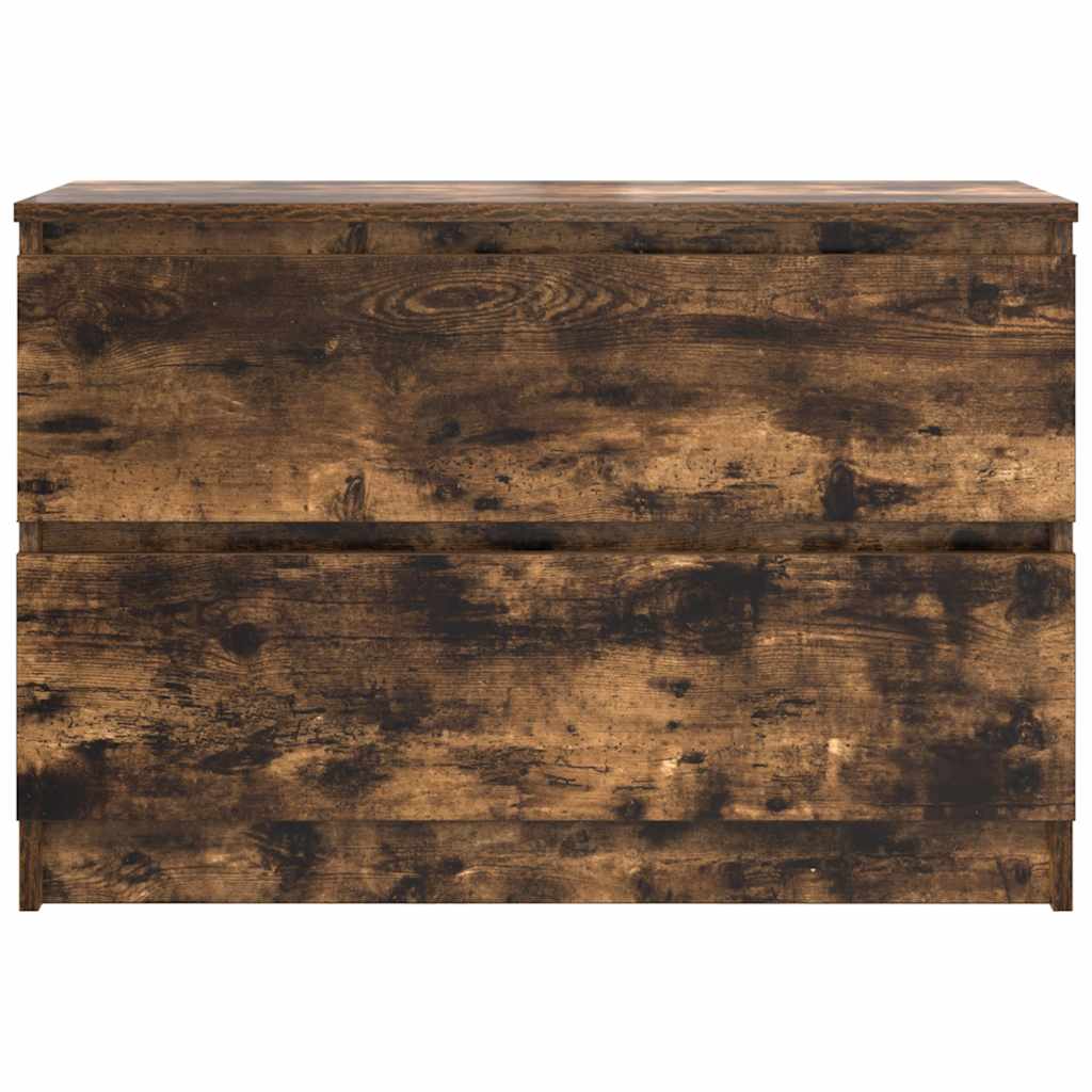 Meuble TV chêne fumé 80x35x54 cm bois d'ingénierie - XIOS
