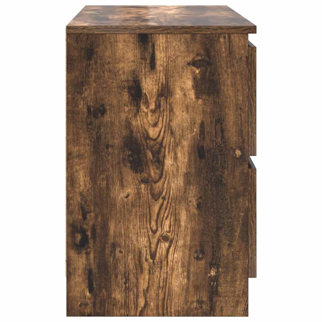 Meuble TV chêne fumé 80x35x54 cm bois d'ingénierie - XIOS
