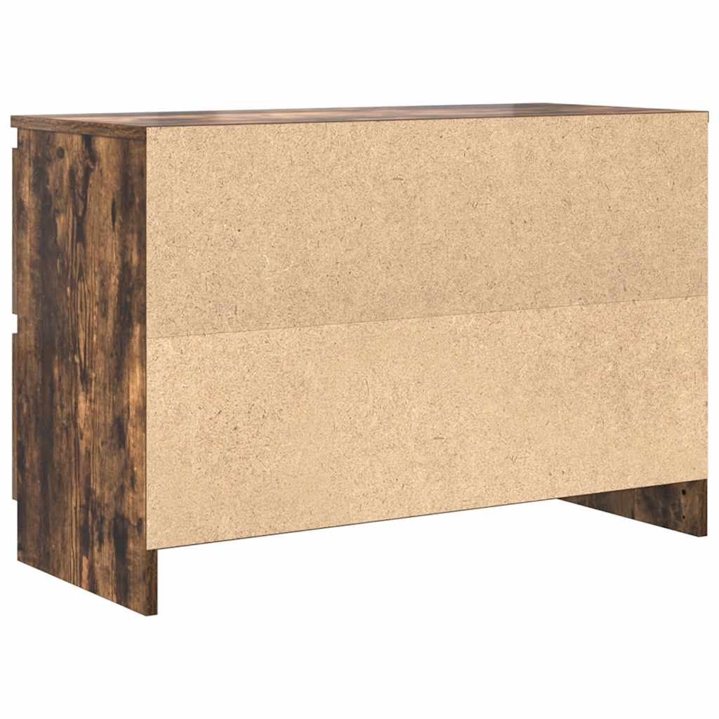 Meuble TV chêne fumé 80x35x54 cm bois d'ingénierie - XIOS