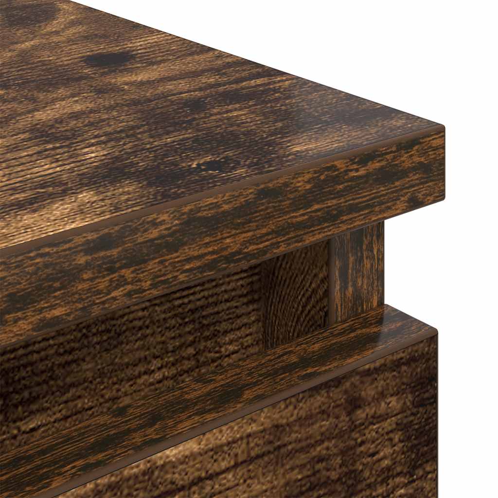Meuble TV chêne fumé 80x35x54 cm bois d'ingénierie - XIOS