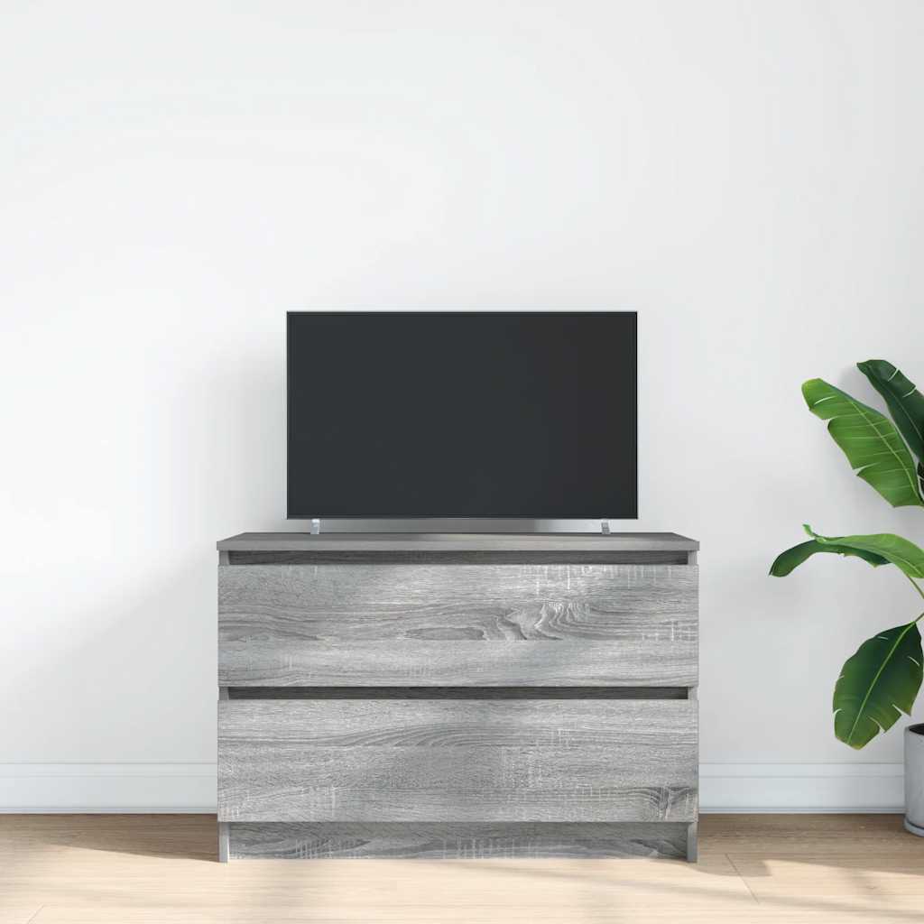 Meuble TV sonoma gris 80x35x54 cm bois d'ingénierie - XIOS