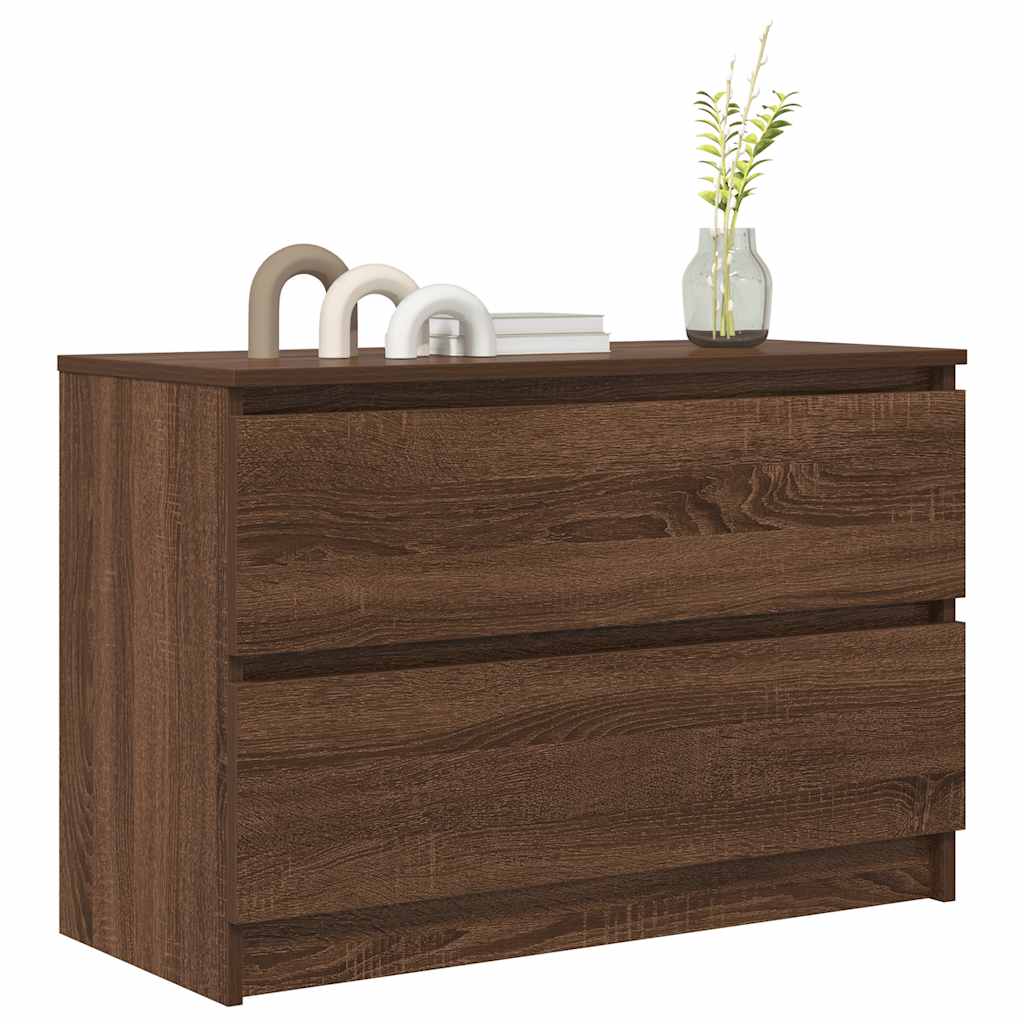 Meuble TV chêne marron 80x35x54 cm bois d'ingénierie - XIOS