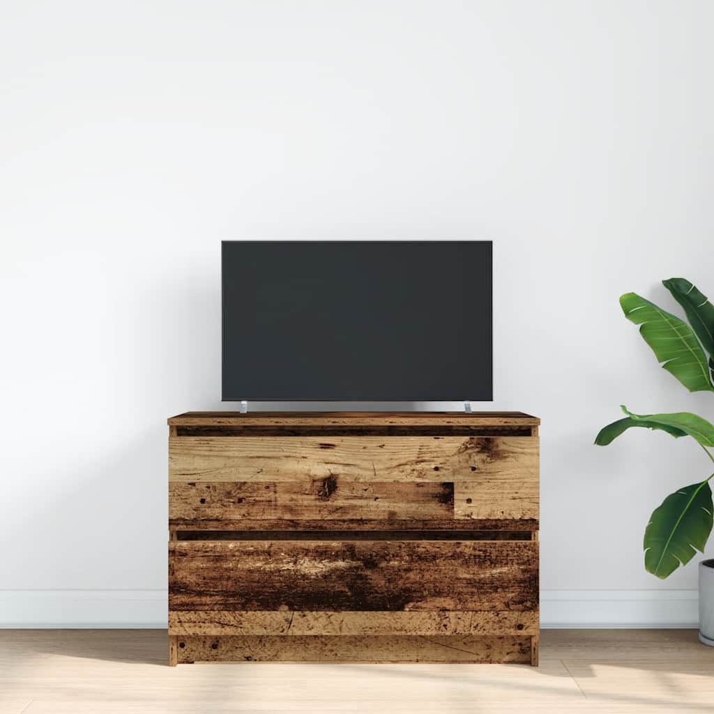 Meuble TV vieux bois 80x35x54 cm bois d'ingénierie - XIOS