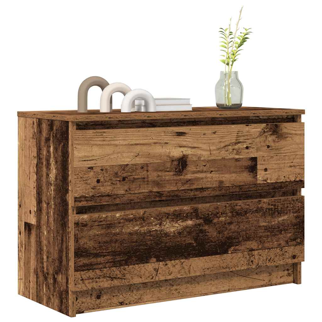 Meuble TV vieux bois 80x35x54 cm bois d'ingénierie - XIOS