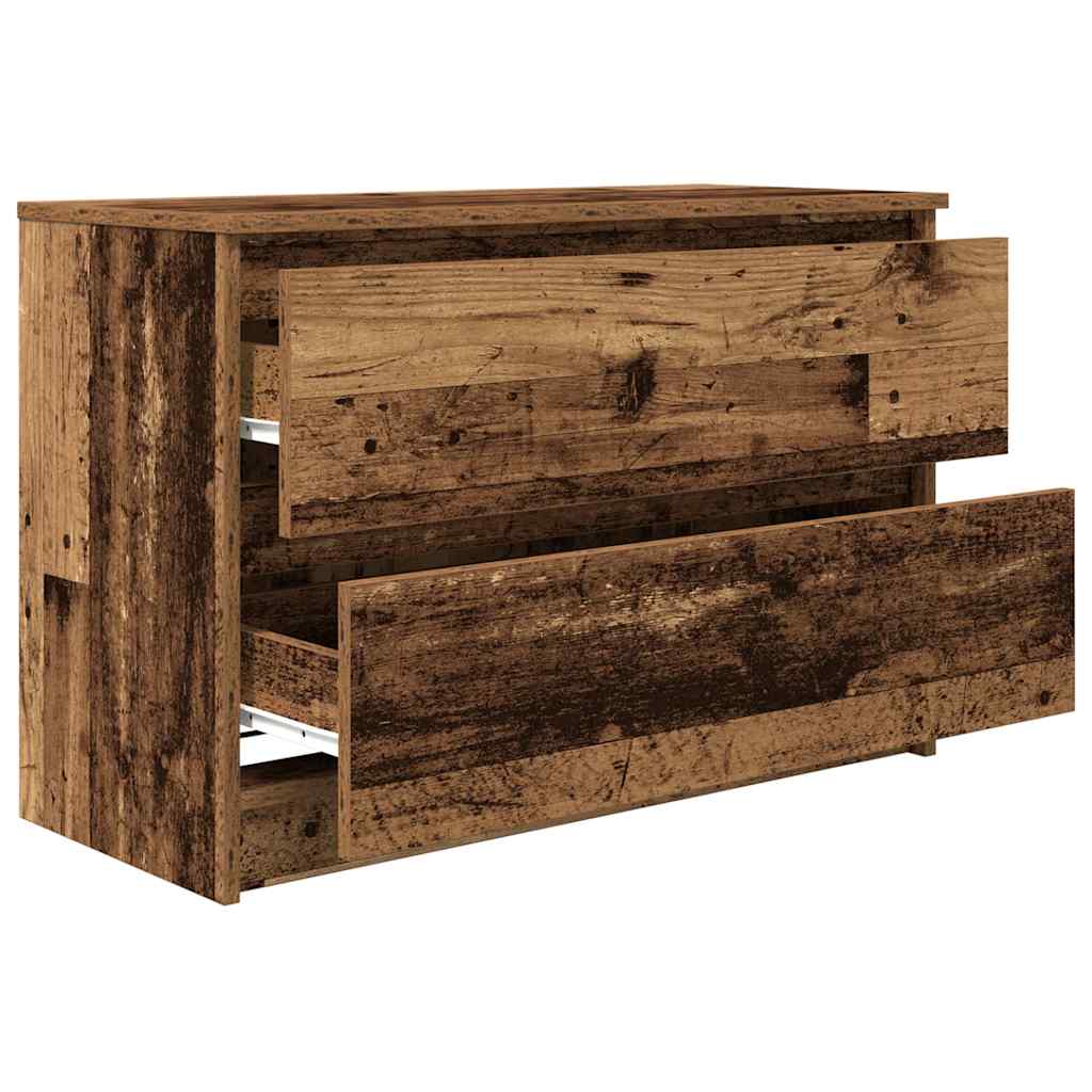 Meuble TV vieux bois 80x35x54 cm bois d'ingénierie - XIOS