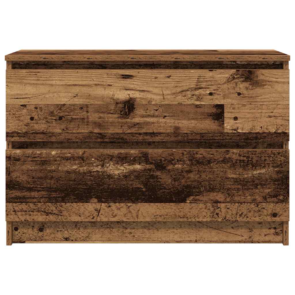 Meuble TV vieux bois 80x35x54 cm bois d'ingénierie - XIOS