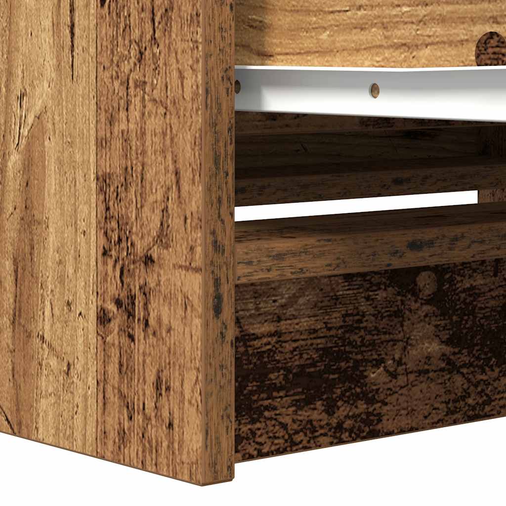 Meuble TV vieux bois 80x35x54 cm bois d'ingénierie - XIOS