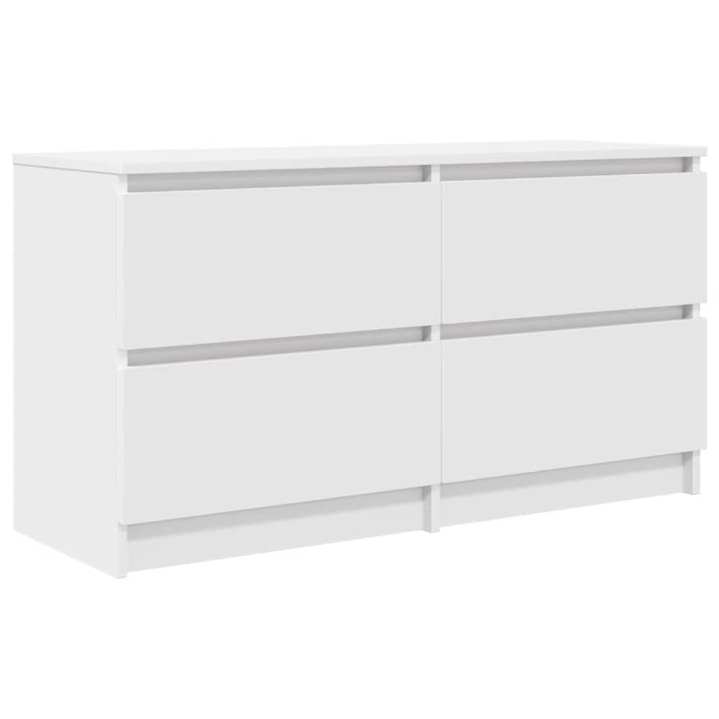 Meuble TV blanc 100x35x54 cm bois d'ingénierie - XIOS