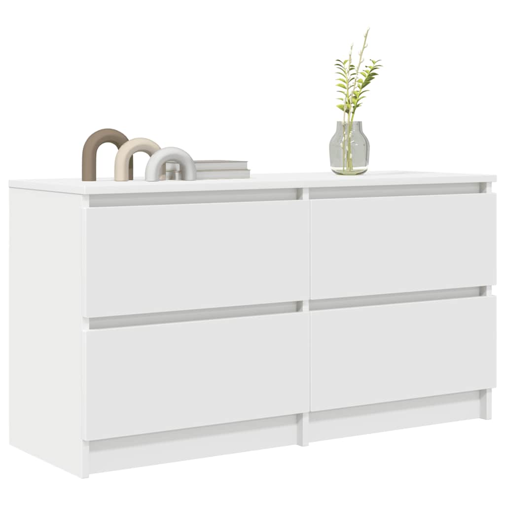 Meuble TV blanc 100x35x54 cm bois d'ingénierie - XIOS