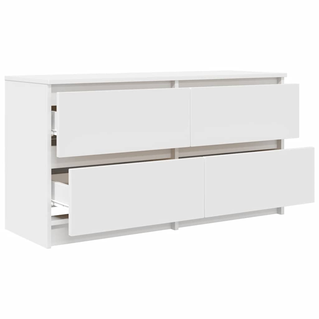 Meuble TV blanc 100x35x54 cm bois d'ingénierie - XIOS