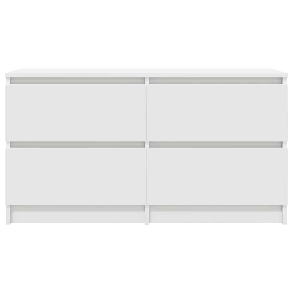 Meuble TV blanc 100x35x54 cm bois d'ingénierie - XIOS