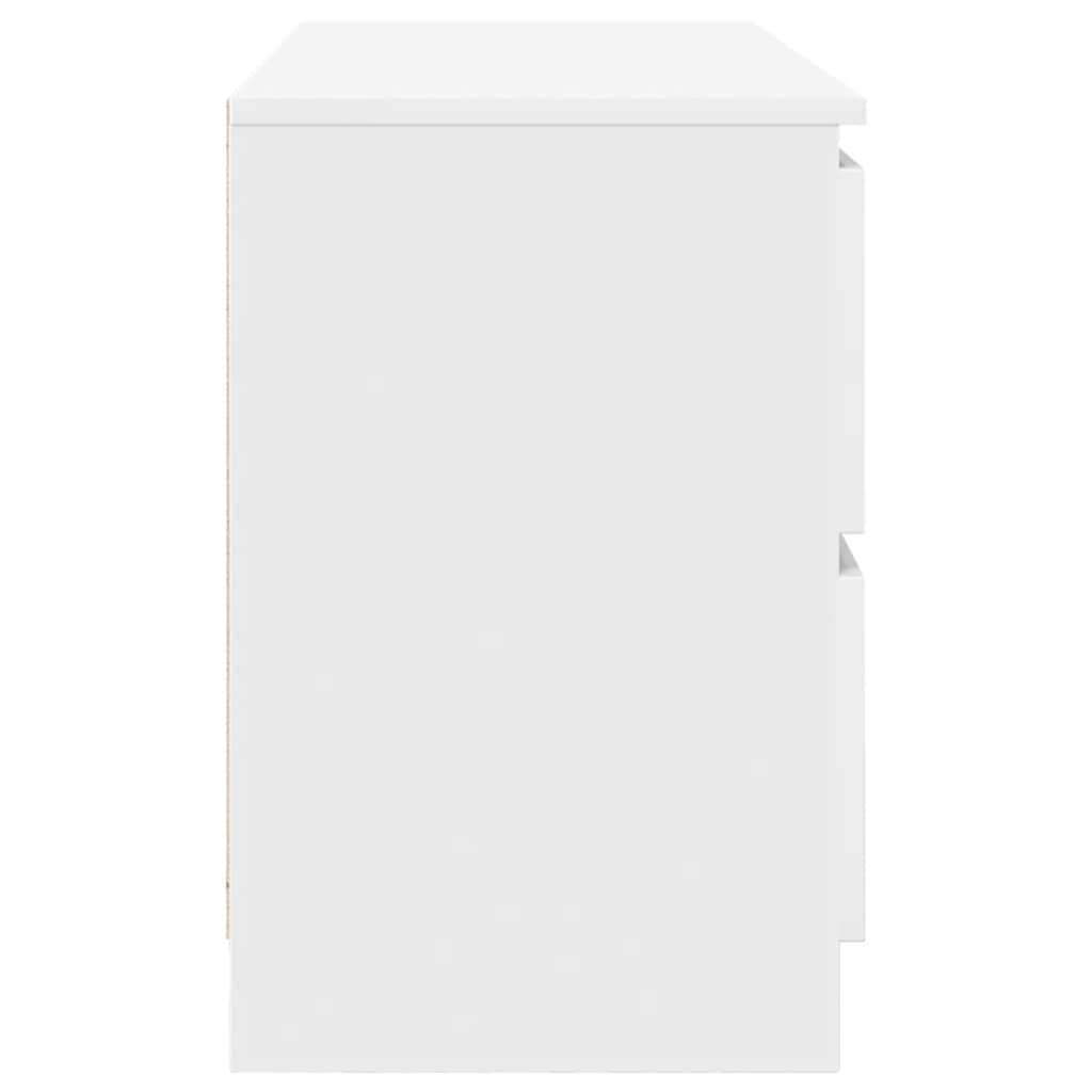 Meuble TV blanc 100x35x54 cm bois d'ingénierie - XIOS