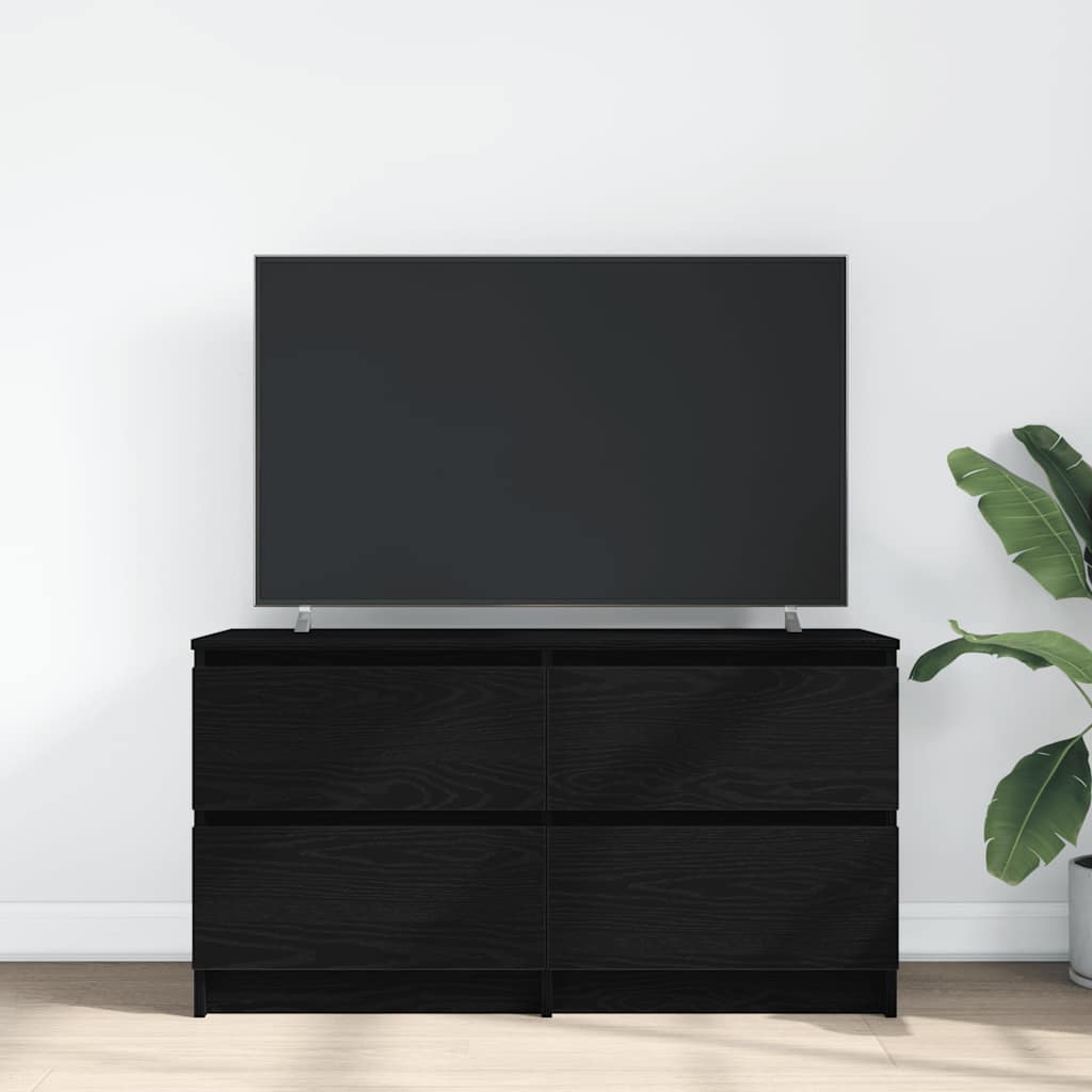 Meuble TV noir 100x35x54 cm bois d'ingénierie - XIOS