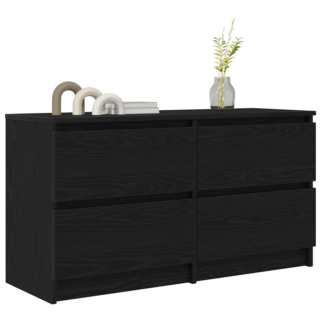 Meuble TV noir 100x35x54 cm bois d'ingénierie - XIOS