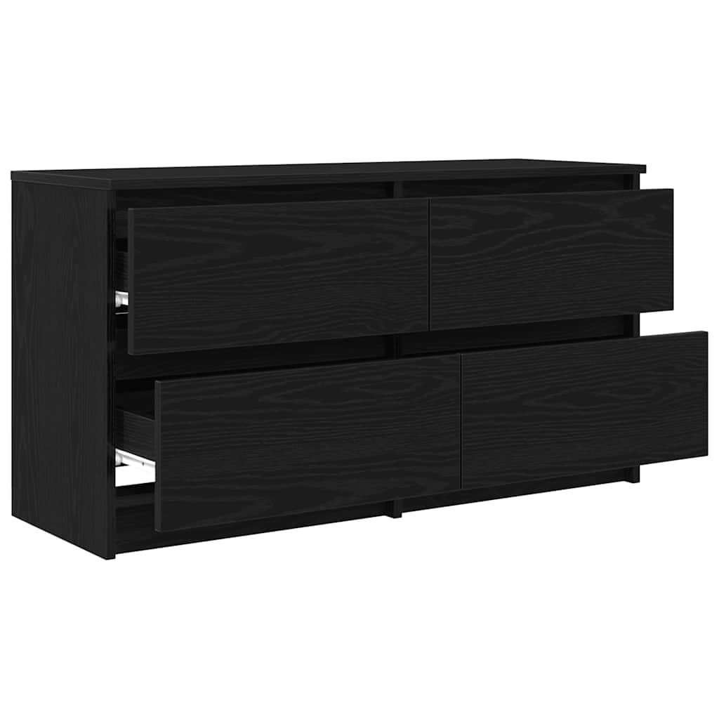Meuble TV noir 100x35x54 cm bois d'ingénierie - XIOS