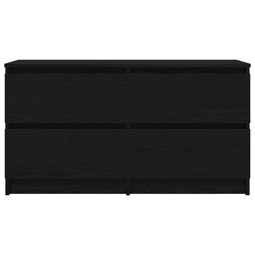 Meuble TV noir 100x35x54 cm bois d'ingénierie - XIOS