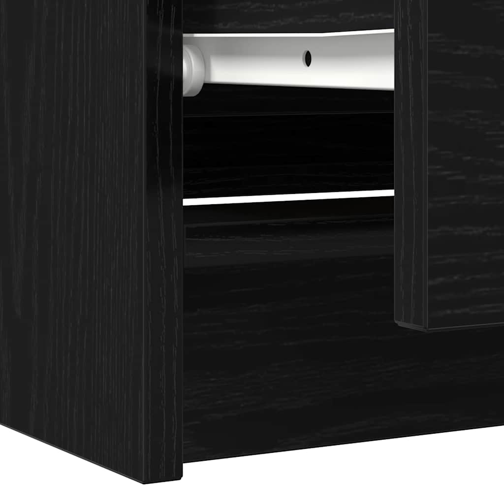 Meuble TV noir 100x35x54 cm bois d'ingénierie - XIOS