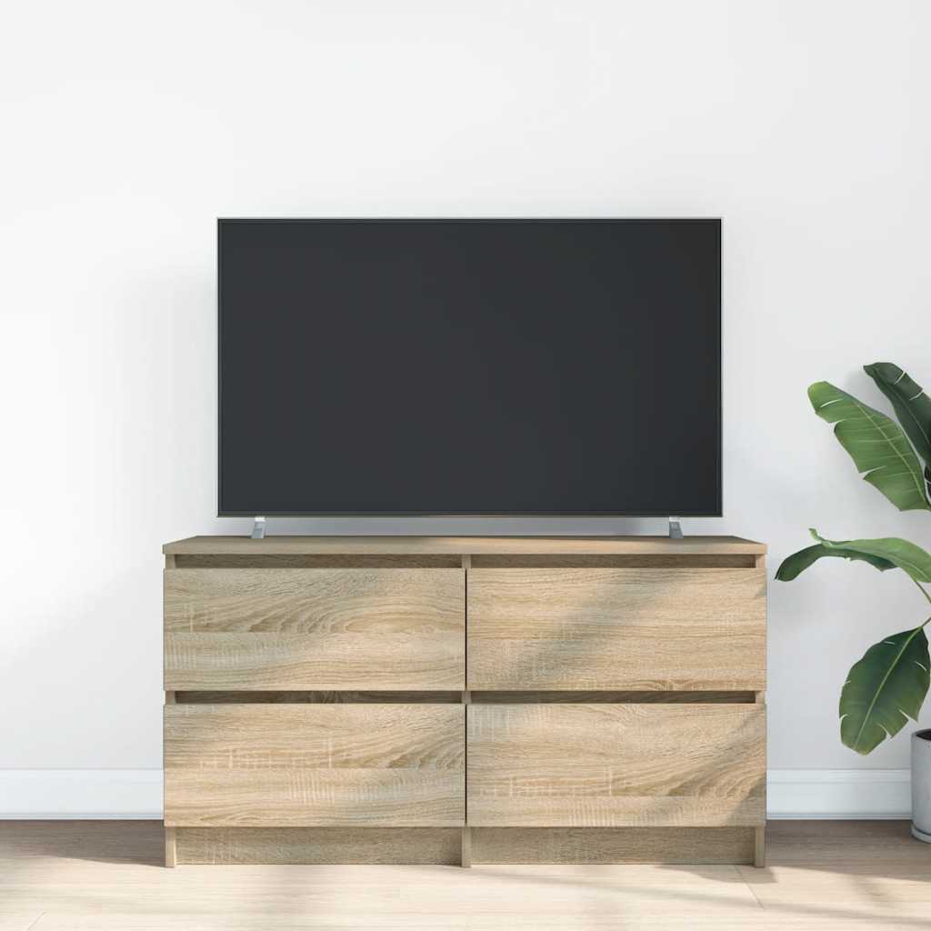 Meuble TV chêne sonoma 100x35x54 cm bois d'ingénierie - XIOS