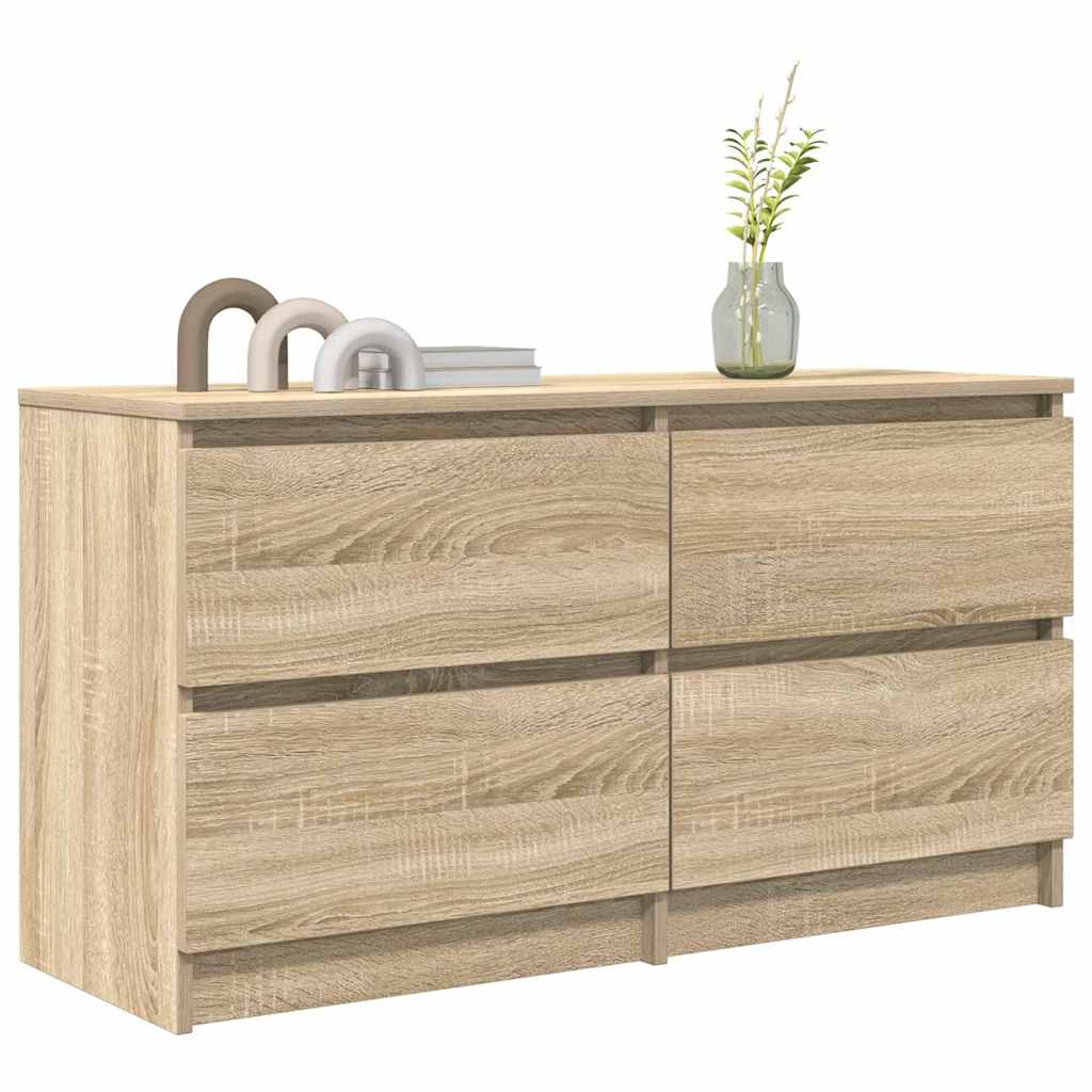 Meuble TV chêne sonoma 100x35x54 cm bois d'ingénierie - XIOS