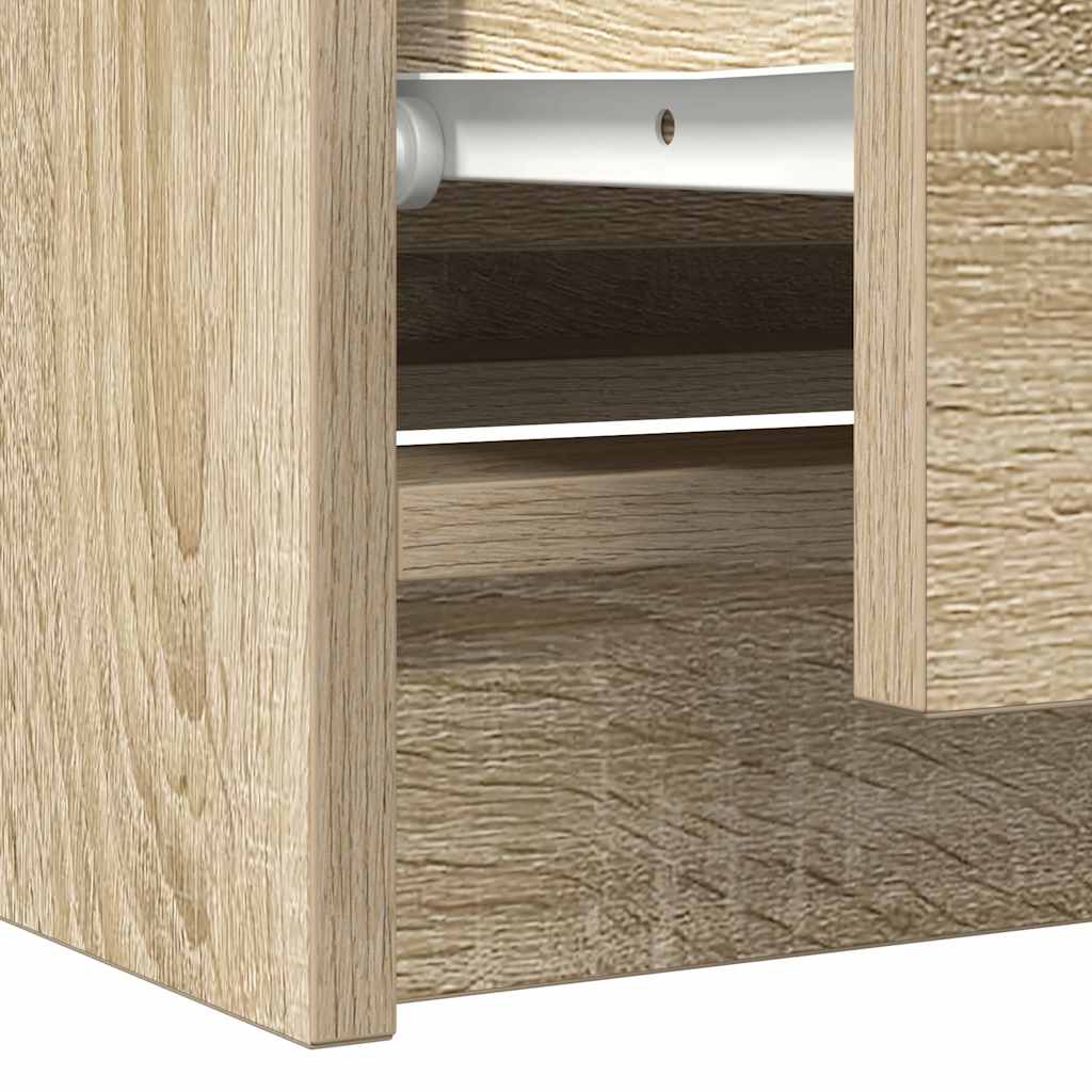 Meuble TV chêne sonoma 100x35x54 cm bois d'ingénierie - XIOS