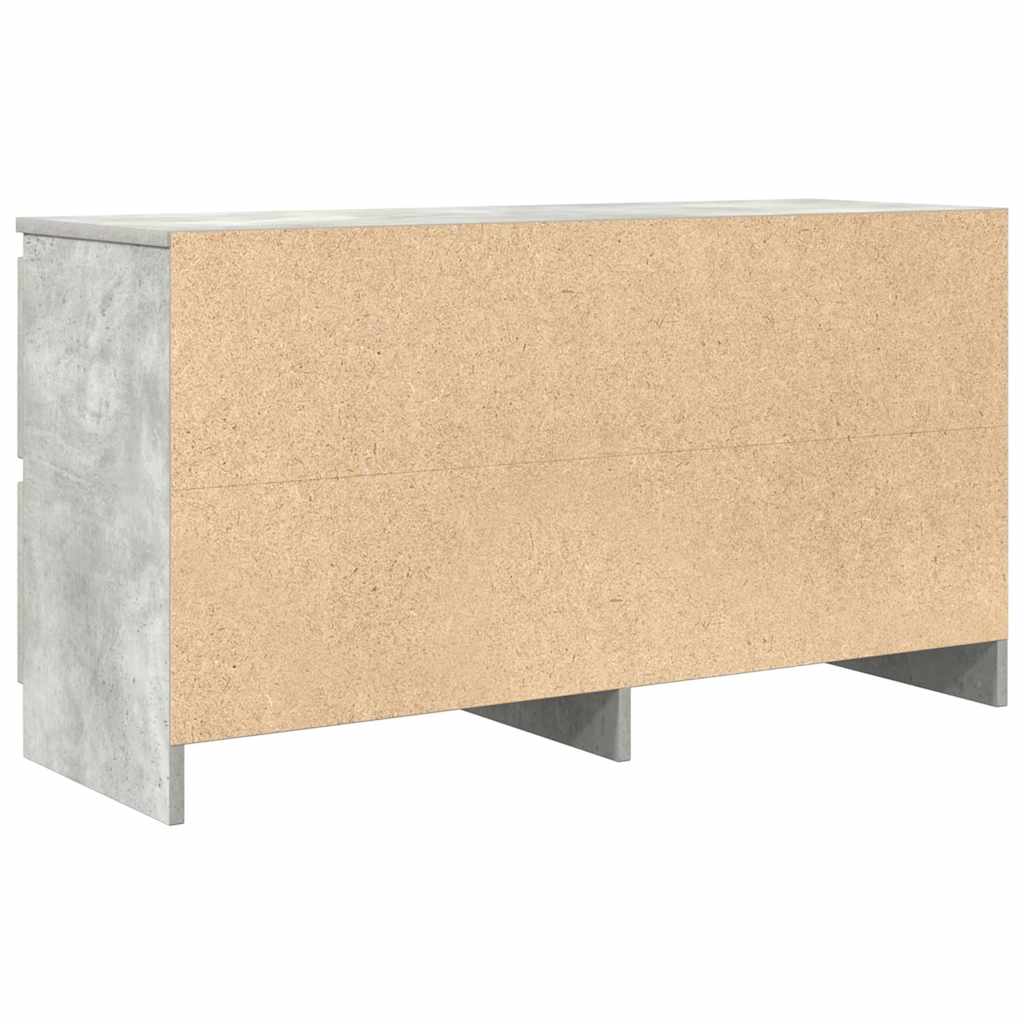 Meuble TV gris béton 100x35x54 cm bois d'ingénierie - XIOS