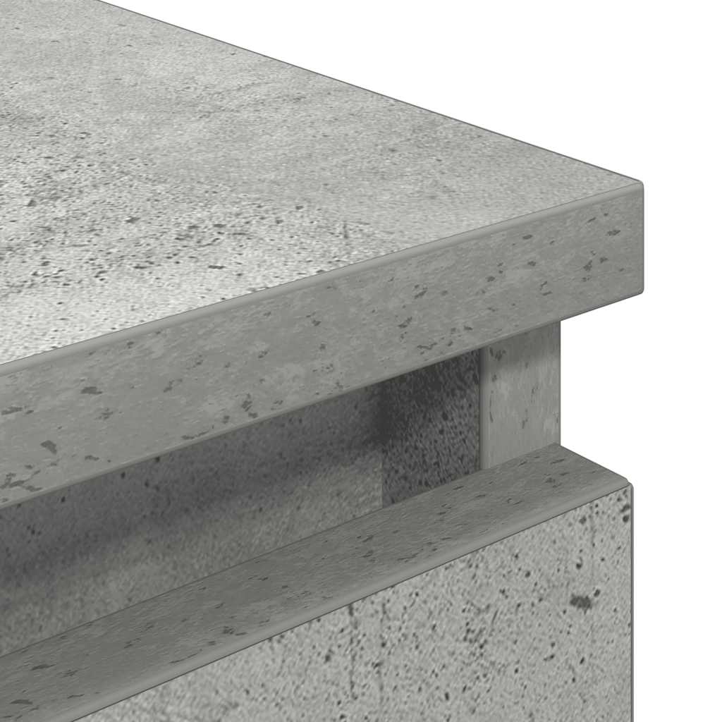 Meuble TV gris béton 100x35x54 cm bois d'ingénierie - XIOS