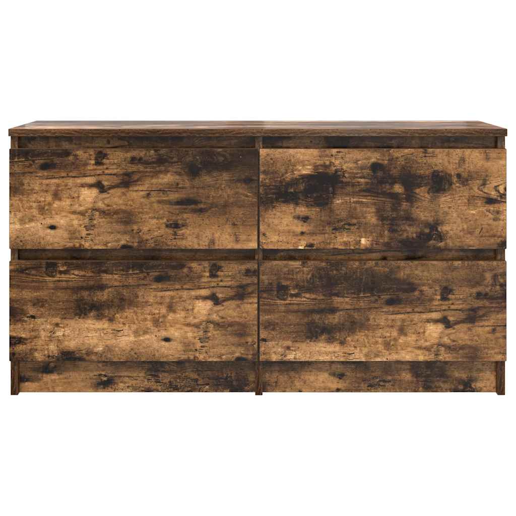 Meuble TV chêne fumé 100x35x54 cm bois d'ingénierie - XIOS